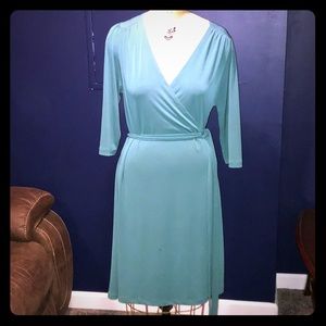 Teal wrap dress